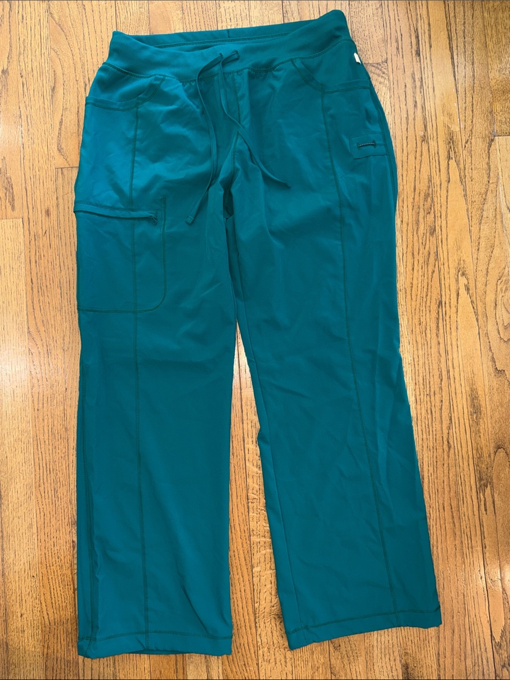 Cherokee Infinity Drawstring Scrub Pants Hunter Green Size Large
